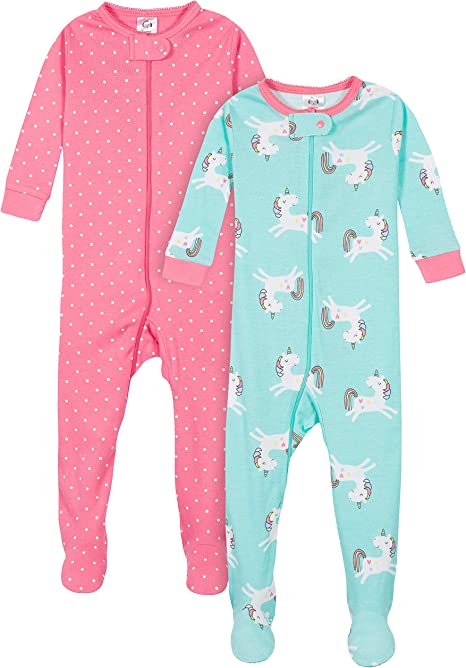 Photo 1 of Gerber Baby Girls' 2-Pack Footed Pajamas SIZE  18 M