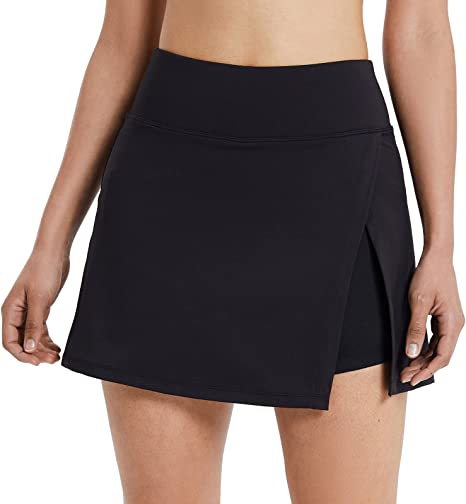 Photo 1 of BALEAF Women's Golf Skirts High Waisted Tennis Skorts with Slit Athletic Running Skirt with Shorts and Zip SIZE XL 