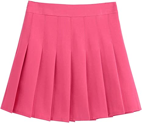 Photo 1 of  Short Pleated Skirt Sexy Mini Skirt for Women (HOT Pink? XX-Large) 