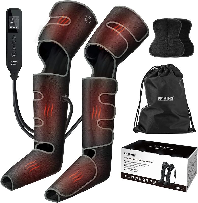 Photo 1 of FIT KING Upgraded Full Leg Massager with Heat, Air Compression Massager Machine for Foot Calf & Thigh Muscle Relaxation and Recovery, Helpful for Pain Relief, Swelling, Edema and RLS
