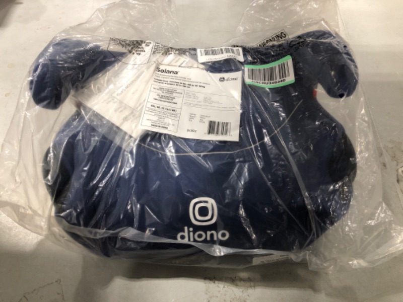 Photo 2 of Diono Solana 2022, No Latch, Single Backless Booster Car Seat, Lightweight, Machine Washable Covers, Cup Holders, Blue NEW! Single Blue