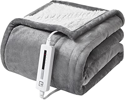 Photo 1 of  Heated Blanket Electric Blanket Throw - Heating Blanket with 5 Heating Levels & 4 Hours Auto Off, Soft Cozy Sherpa Washable Blanket with Fast Heating