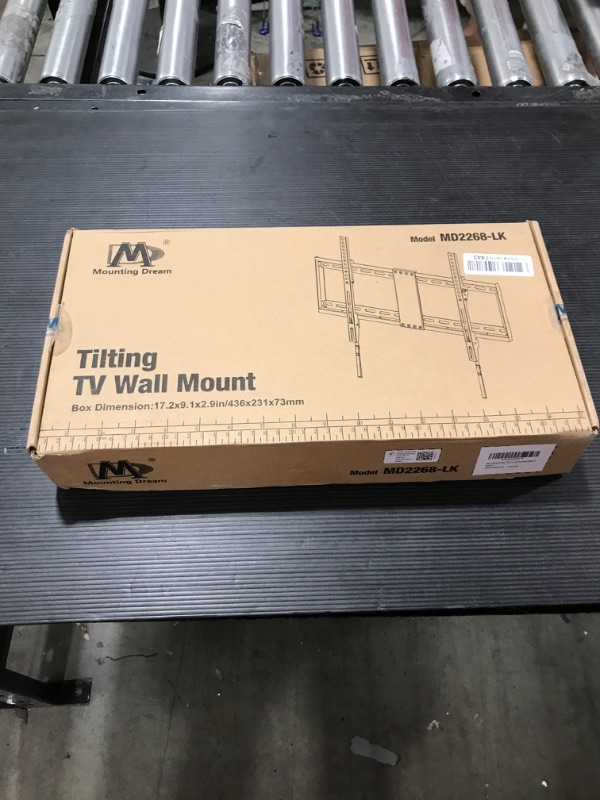 Photo 3 of Mounting Dream TV Mount for Most 37-70 Inch TV, Universal Tilt TV Wall Mount Fit 16", 18", 24" Stud with Loading Capacity 132lbs, Max Vesa 600 x 400mm, Low Profile Flat Wall Mount Bracket