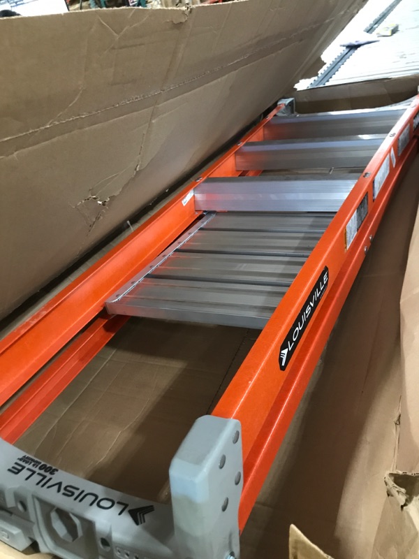 Photo 2 of Louisville Ladder 3-Foot Fiberglass Platform Ladder, Type IA, FXP1703, Orange, 300-Pound Capacity 3-feet