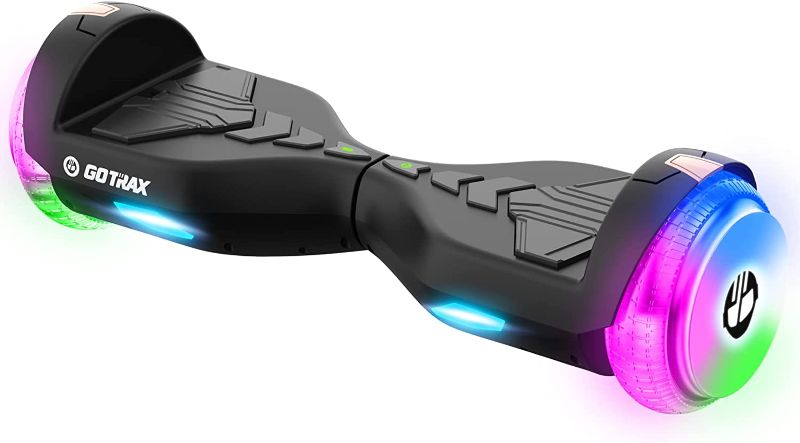 Photo 1 of Gotrax Pulse Max Hoverboard with 6.5" Luminous Wheels, Music Speaker and 7mile Range & 6.2mph, UL2272 Certified, Dual 250W Motor and 93.6Wh Battery Self Balancing Scooters for 44-176lbs Kids Teens(Black)
