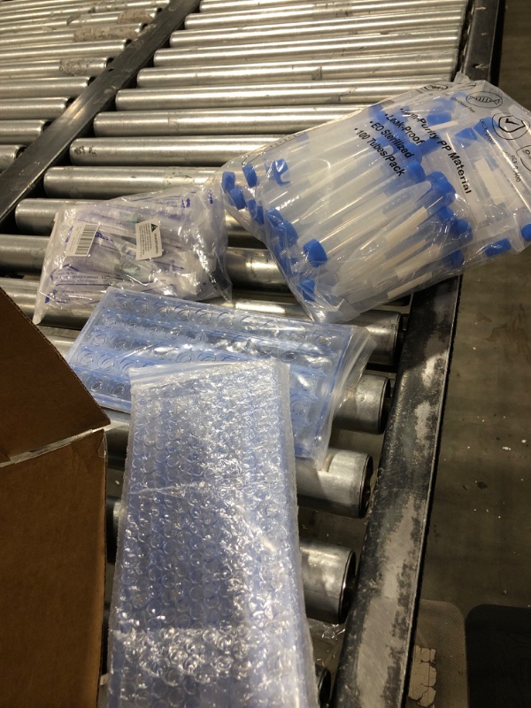 Photo 1 of Ackers Conical Centrifuge Tubes 15mL, 100Pcs Sterile Plastic Test Tubes with Screw Caps, Polypropylene Container with Graduated and Write-on Spot, Non-Pyrogenic, DN/RNase Free | 2 Test Tube Racks 15ML-100PCS | 2 Rack