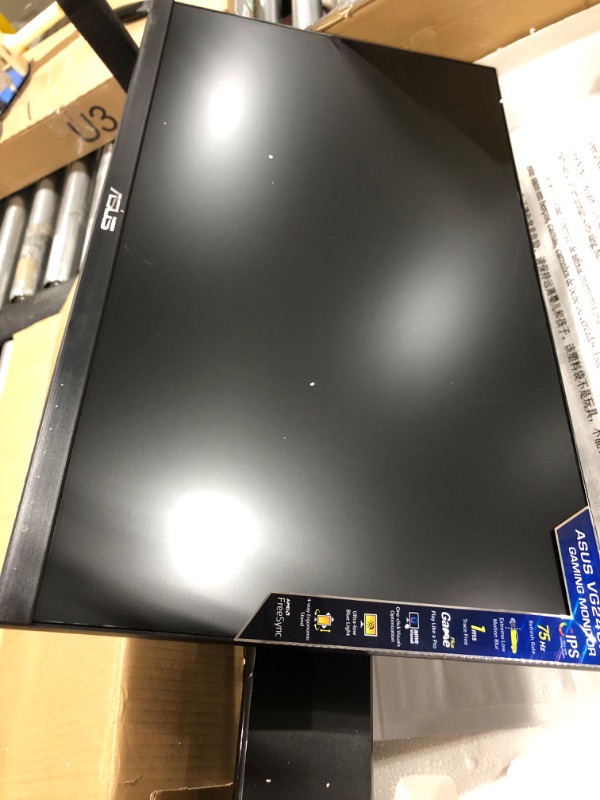 Photo 4 of ASUS 23.8” 1080P Gaming Monitor (VG246H) - Full HD, IPS, 75Hz, 1ms, FreeSync, Extreme Low Motion Blur, Low Blue Light, Flicker Free, VESA Mountable, HDMI, VGA, Height Adjustable 23.8" IPS FHD 1ms 75Hz with Height Adjust