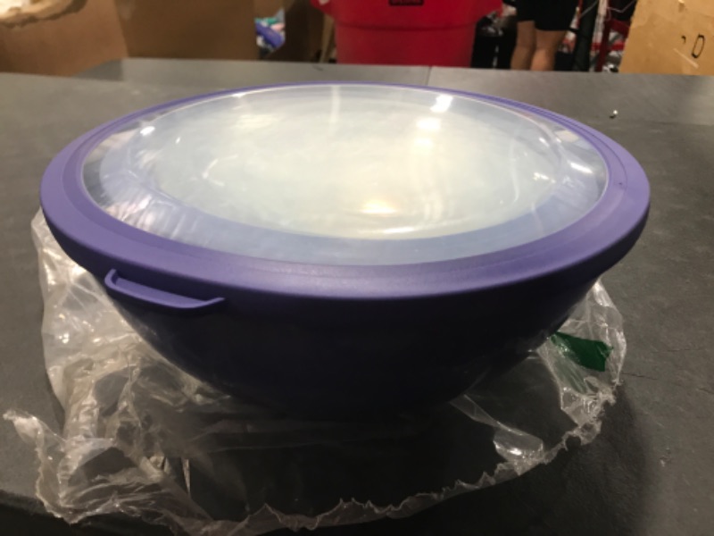 Photo 1 of 5 PIECE SET OF TUPPERWARE BOWLS AND LIDS, BLUE, INTERLOCKING