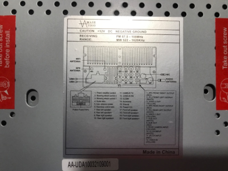 Photo 4 of AMASE AUDIO UNIVERSAL 10.1 INCH IN DASH ANDROID STEREO