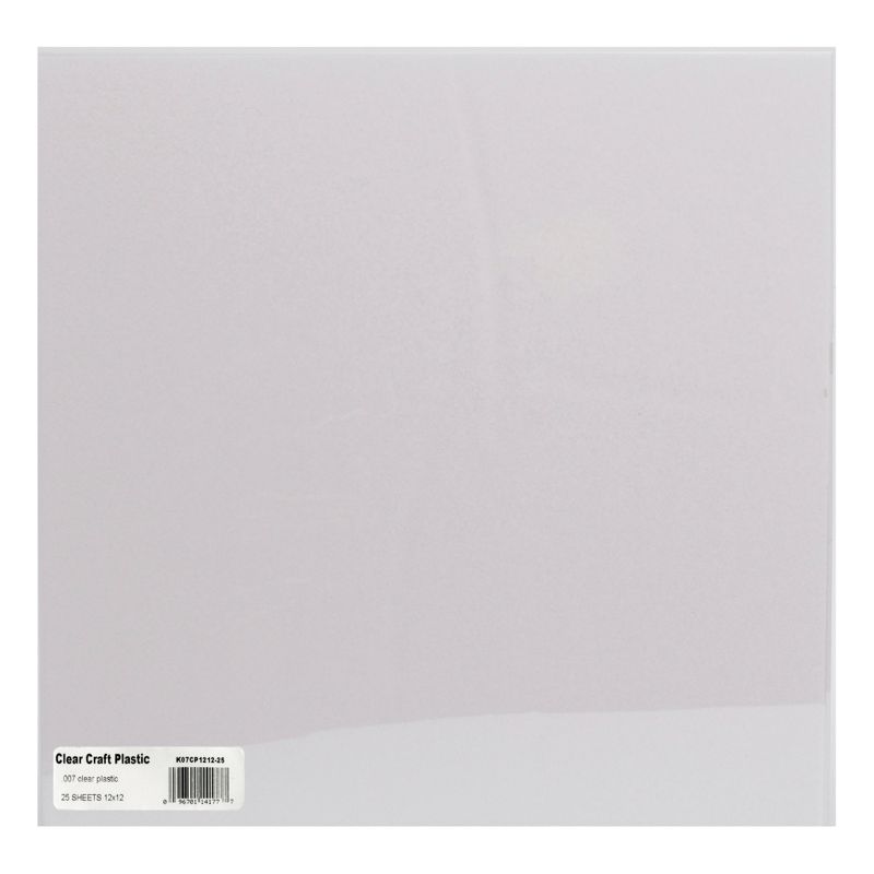 Photo 1 of Clear .007 - Craft Plastic Sheets 12 Inches X12 Inches 25/Pkg
