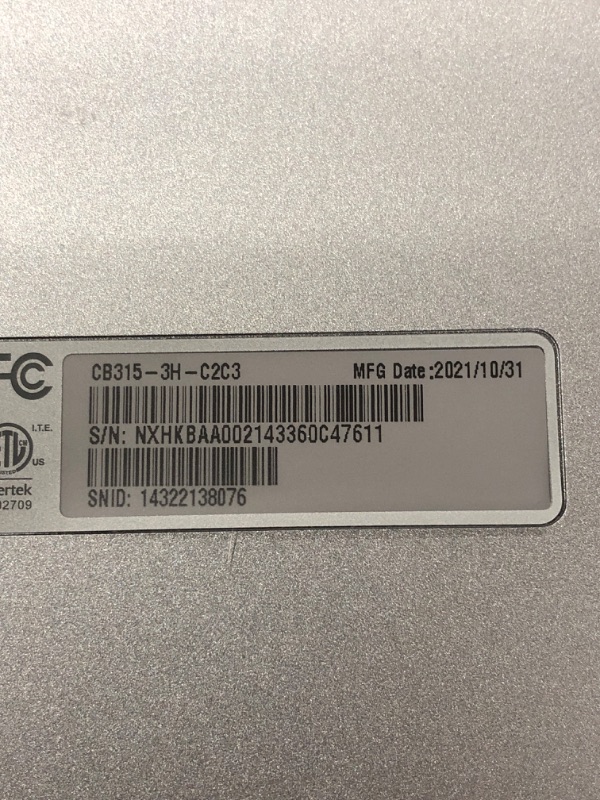 Photo 5 of Acer Chromebook 315 Chromebook Intel Celeron N4000 (1.10 GHz) 4 GB LPDDR4 Memory 32 GB Flash 15.6" Chrome OS