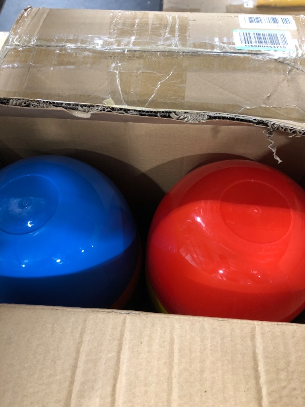 Photo 1 of Chuangdi 12 Pieces Jumbo Easter Eggs 12 Inch Colorful Plastic Eggs Bulk Giant Easter Egg Extra Large Empty Fillable Basket Stuffers for Kids Easter Hunt Party Supplies Fillers (Vivid Color)