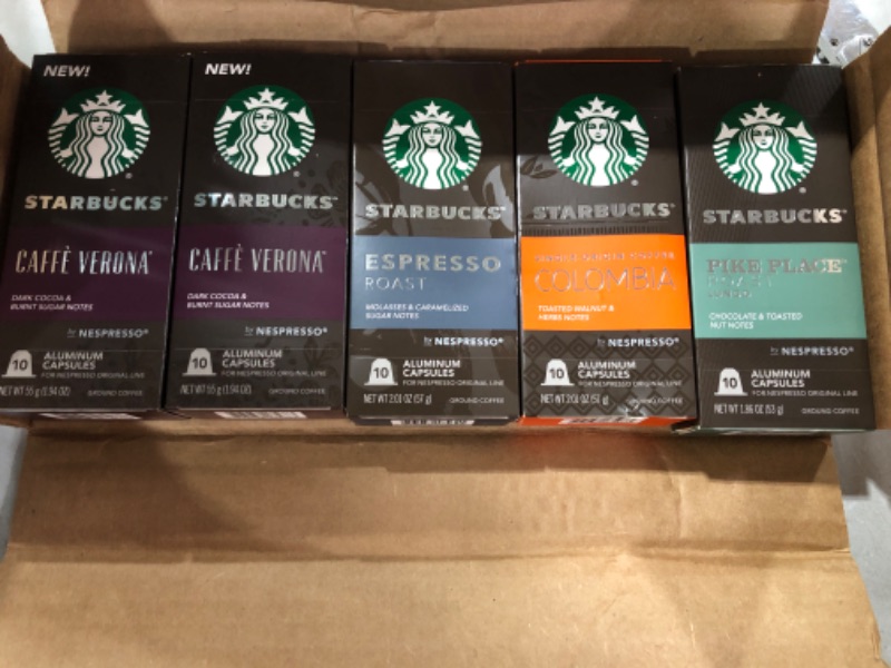 Photo 2 of Starbucks by Nespresso, Intense Variety Pack (50-count single serve capsules) & Caffè Verona (50-count single serve capsules, compatible with Nespresso Original Line System) Intense Variety Pack Coffee + Caffè Verona