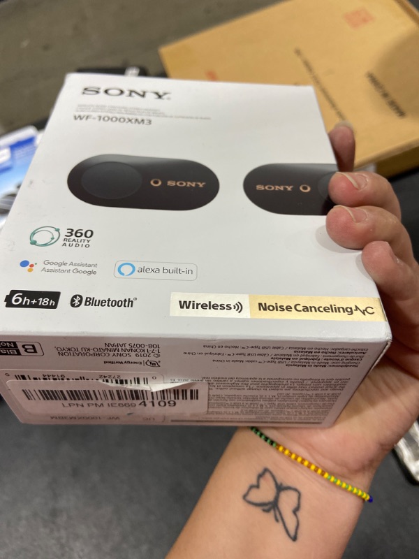 Photo 4 of Sony WF-1000XM3 Industry Leading Noise Canceling Truly Wireless Earbuds Headset/Headphones with AlexaVoice Control And Mic For Phone Call, Black Black WF1000XM3