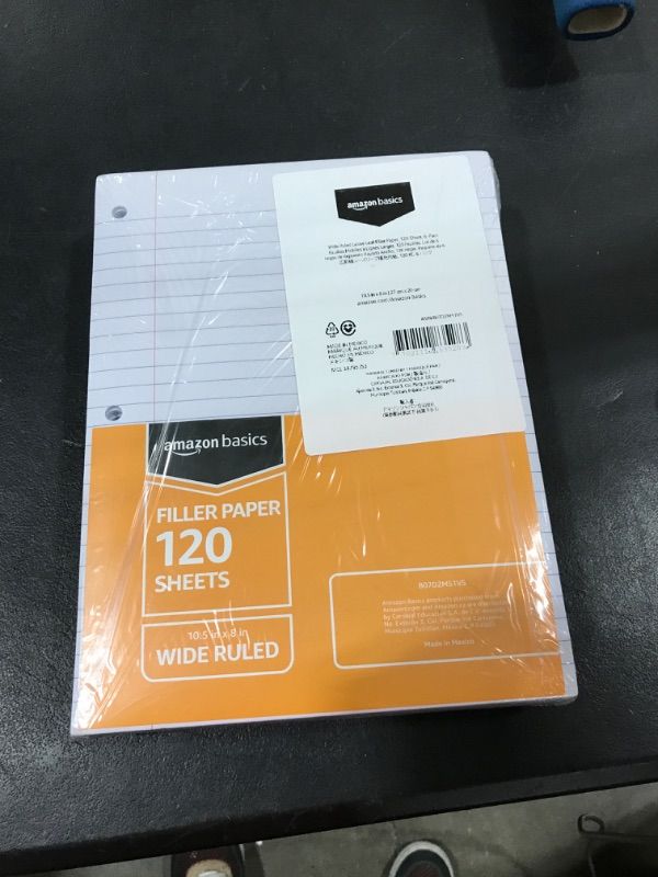 Photo 2 of Amazon Basics Wide Ruled Loose Leaf Filler Paper, 