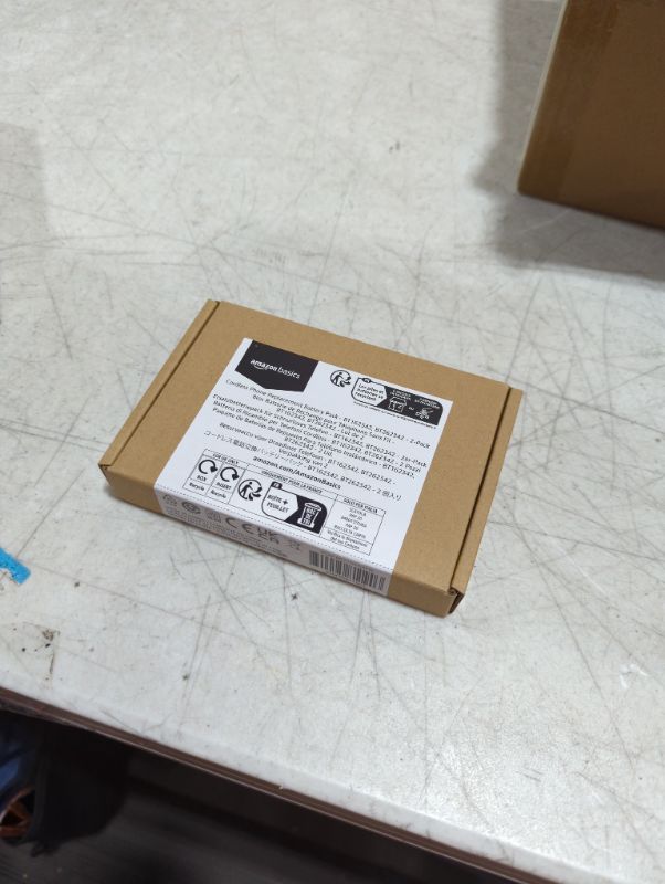 Photo 1 of Amazon Basics 2-Pack Rechargeable NiMH Cordless Phone Replacement Battery, 600 mAh, Replaces BT183342, BT283342, BT166342, BT266342, BT162342, BT262342