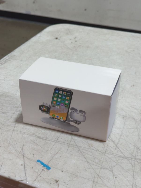 Photo 1 of 3 in 1 Aluminum Charging Stand for Apple Watch Charger Stand Dock for iWatch Series 8/SE/7/6/5/4/3/2/1, iPad, AirPods Pro/3/2/1 and iPhone Series 14/13/12/11/X/8/7/6/Samsung Series and More 