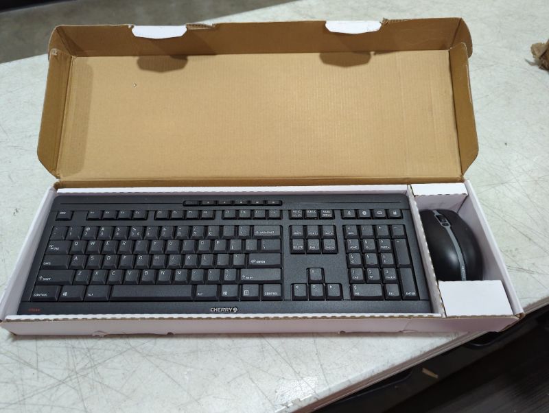 Photo 2 of Cherry Stream Desktop - Wireless Keyboard and Mouse Combo - US Layout - QWERTY Keyboard - Black