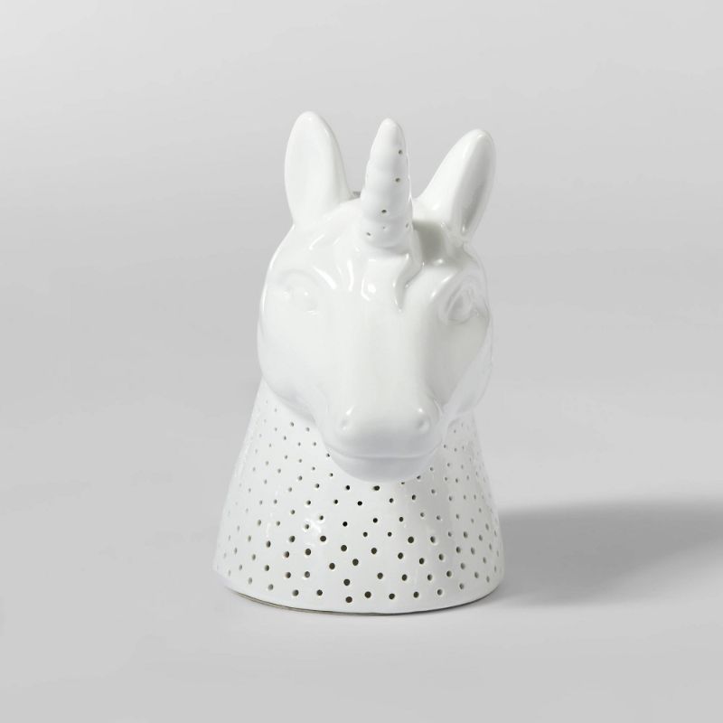 Photo 1 of 2PK Unicorn Ceramic Nightlight White - Pillowfort™