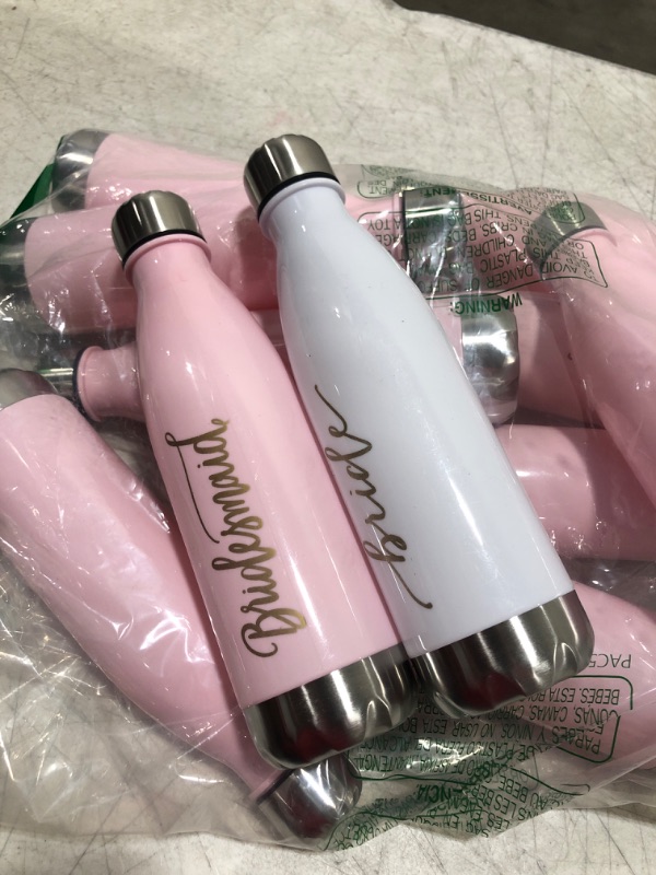 Photo 1 of 1 BRIDE AND 11 BRIDESMAIDS REUSABLE BOTTLES
