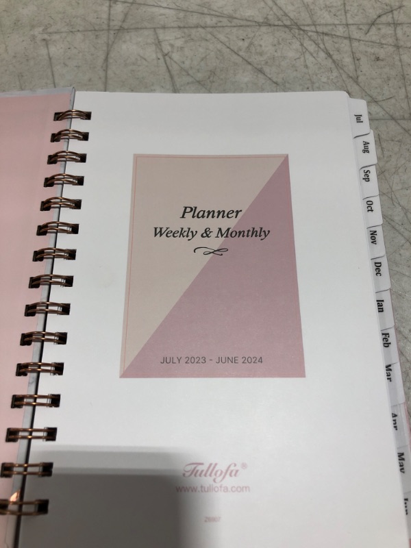 Photo 1 of 2023-2024 Planner - Academic Planner 2023-2024 from Jul. 2023 to Jun. 2024, Weekly & Monthly Planner with Tabs, 6.3" x 8.4", Hardcover with Thick Paper + Back Pocket + Banded, Twin-Wire Binding - Pink Marble Medium