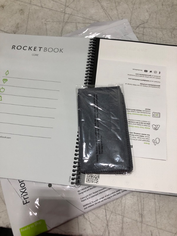 Photo 3 of Rocketbook Smart Reusable - Dot-Grid Eco-Friendly Notebook with 1 Pilot Frixion Pen & 1 Microfiber Cloth Included - Infinity Black Cover, Letter Size (8.5" x 11") (EVR-L-K-A) Inifinity Black Letter