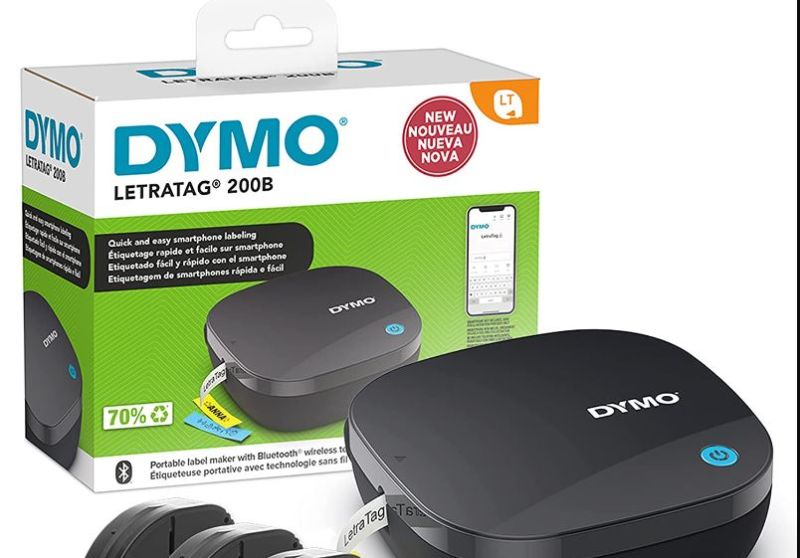 Photo 1 of DYMO LetraTag 200B Bluetooth Label Maker, Compact Label Printer, Connects Through Bluetooth Wireless Technology to iOS and Android