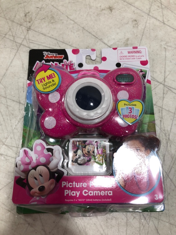 Photo 2 of Disney Junior Minnie Mouse Picture Perfect Camera, Lights and Realistic Sounds Pretend Play Toy Camera for 3 Year Old Girls, by Just Play