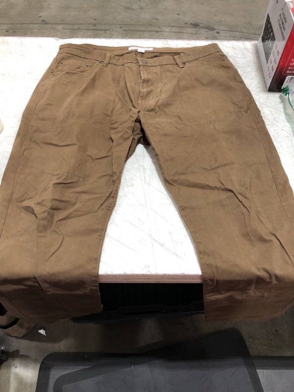Photo 2 of 38x30 Amazon Essentials Men's Athletic-Fit 5-Pocket Stretch Twill Pant (Available in Big & Tall) 38W x 30L Brown