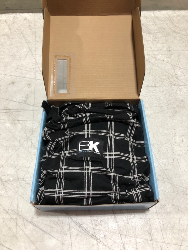 Photo 2 of Baby K'tan Baby Wrap Carrier - Pre Wrapped and Simple as 1-2-3, Pillowy Soft, Slip On - Not Like Any Newborn Sling, No Rings, No Tying, No Buckles - Original Mad for Plaid Black (X-Small) Mad for Plaid Black X-Small