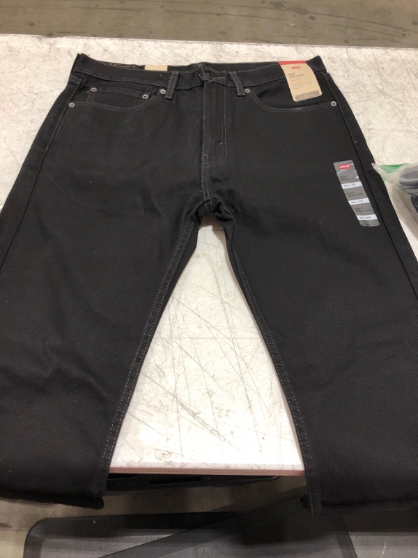 Photo 2 of 34x32 Levi's Men's 505 Regular Fit Jeans (Also Available in Big & Tall) Regular 34W x 32L Black