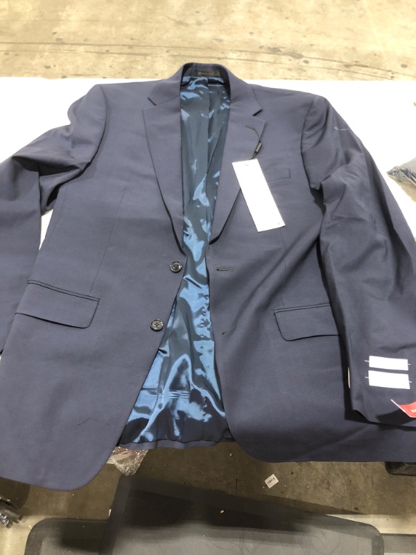 Photo 2 of 42 LONG Calvin Klein Men's Slim Fit Suit Separates Suit Jacket 42 Tall Solid Navy