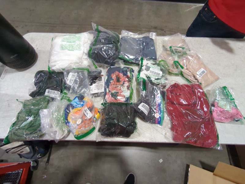 Photo 1 of Box lot of random clothes, new & used, Men's, women's, kids & babies mixed sizes. Some items may be damaged