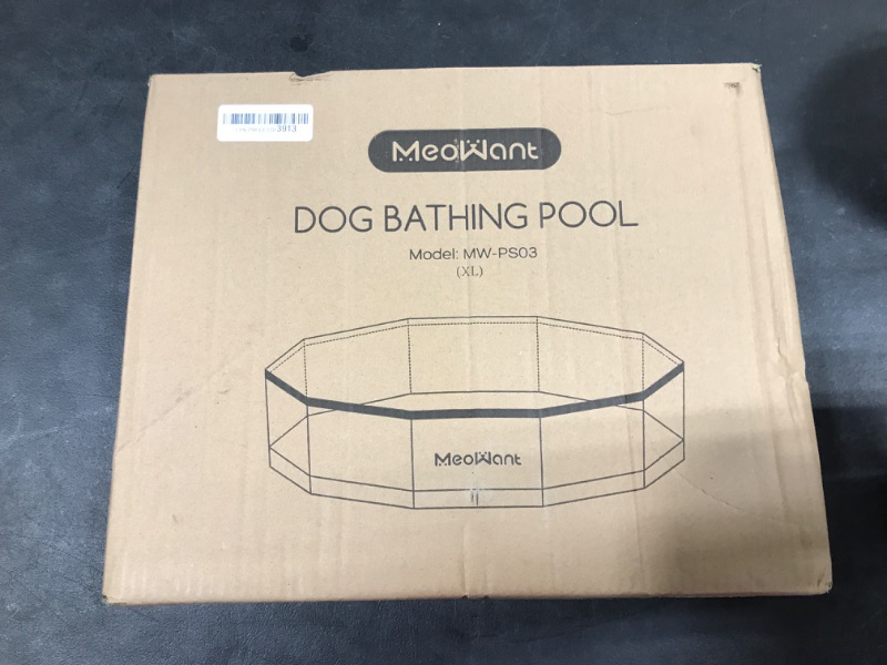 Photo 1 of Meowant Foldable Dog Pool, Hard Plastic Dog Swimming Pools for Large Dogs, Collapsible Plastic Kid Pet Pool, Portable Bathing Tub Kiddie Pool for Dogs