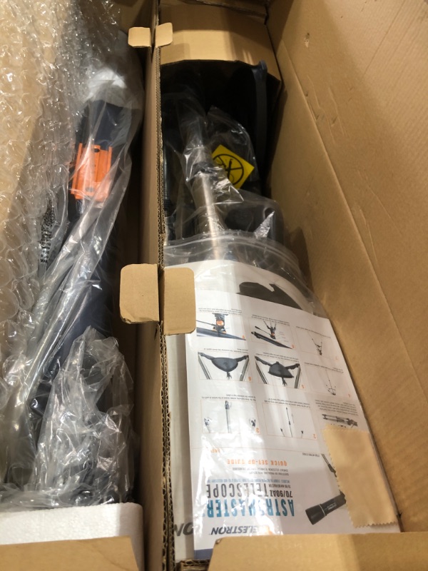 Photo 1 of Celestron - AstroMaster 70AZ Telescope - Refractor Telescope - Fully Coated Glass Optics - Adjustable Height Tripod – Bonus Astronomy Software Package 70AZ Refractor