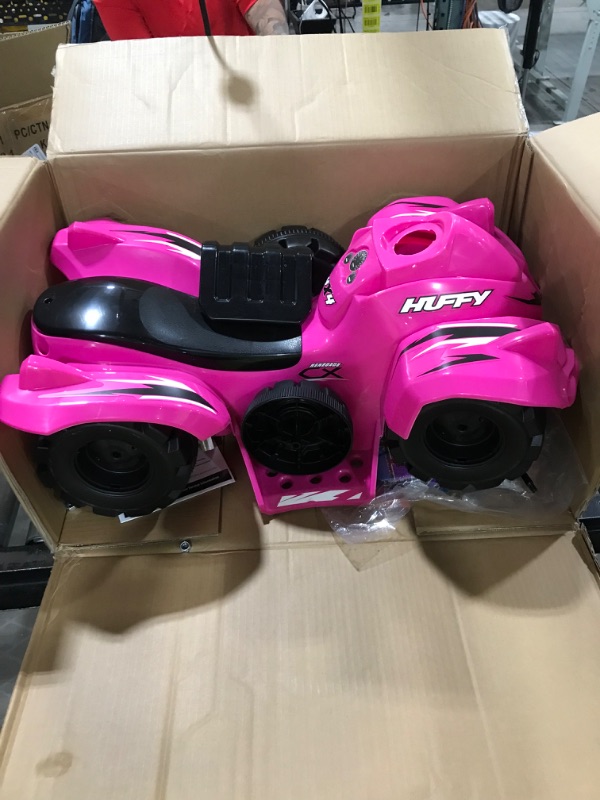 Photo 1 of Huffy Kids Electric Ride On Car Mini Quad, Hot Pink