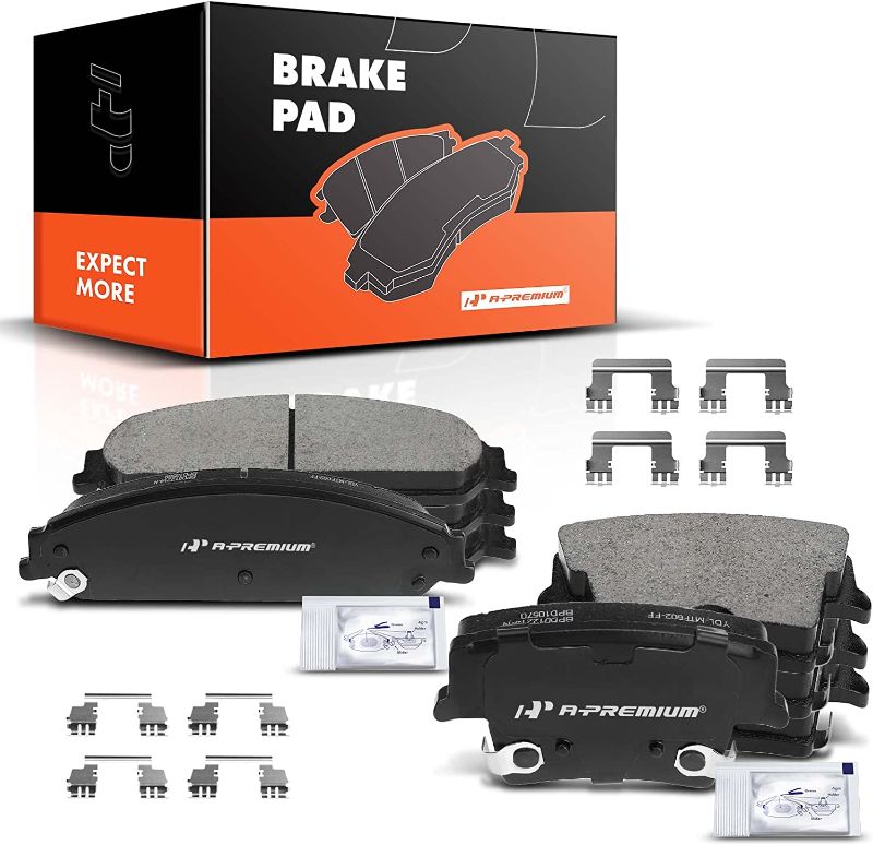 Photo 1 of A-Premium Front & Rear Ceramic Disc Brake Pads Set Compatible with Select Chrysler and Dodge Models - 300 2005-2020, Avenger 2014, Challenger 2009-2018/2000, Charger 2006-2020, Magnum 2005-2008
