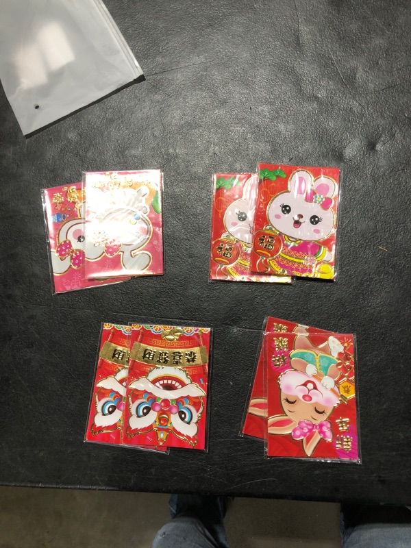 Photo 2 of Chinese New Year Red Envelopes, Chinese New Year Year of the Rabbit Red Packet,Red Lucky Money Envelopes Cartoon Rabbit Hong Bao Red Packet for 2023 Spring Festival Zodiac Rabbit (48 PACK) (Red3)