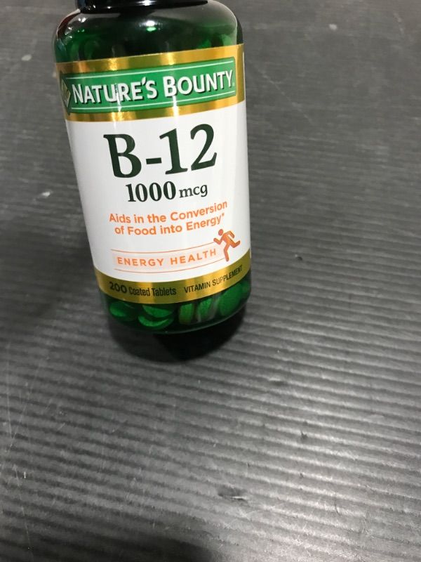 Photo 2 of (EXPIRE 03/25) Nature's Bounty Vitamin B12, Supports Energy Metabolism, Tablets, 1000mcg, 200 Ct Unflavored