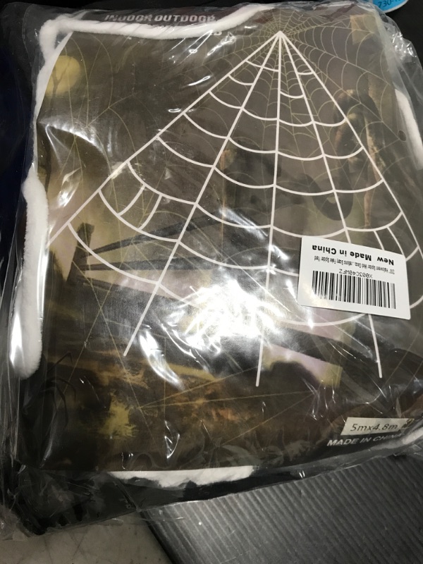 Photo 2 of 200" Halloween Spider Web 59" Giant Large Huge Big Spider with Trangle Spider Web 30 PCS Small Baby Spiders Scary Furry Ghost Fake Spider