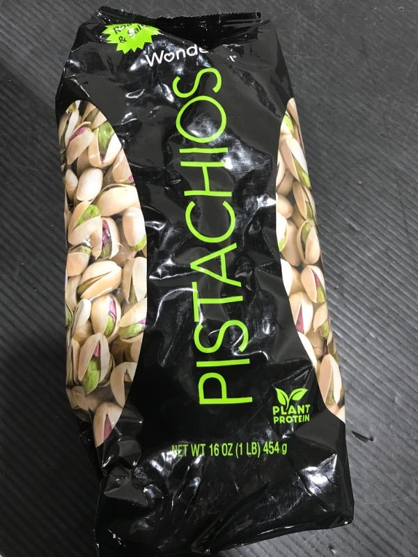 Photo 1 of (expires nov 24 2022) Wonderful Pistachios, Roasted & Salted - 16 oz bag
