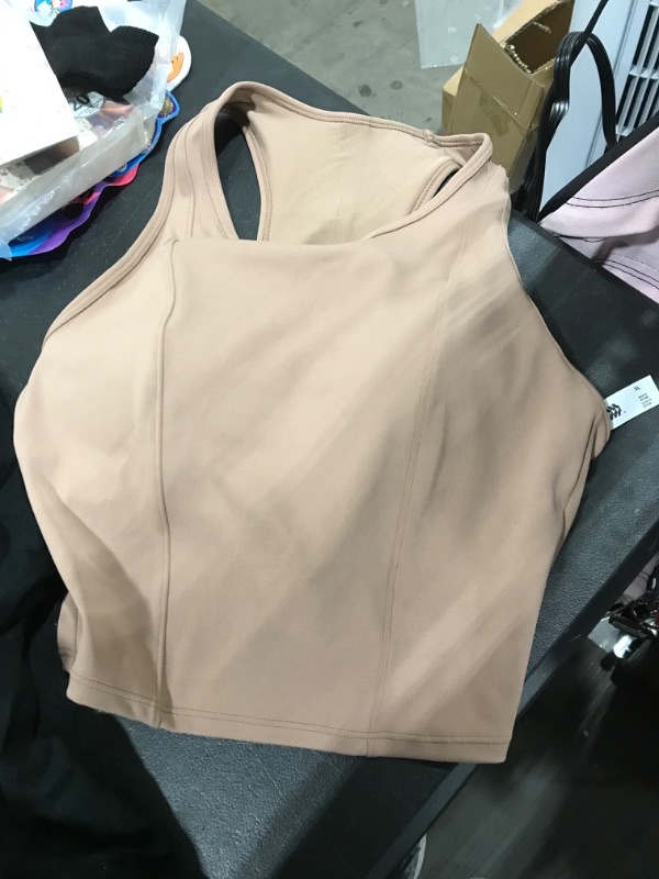 Photo 2 of All In Motion sports top with built in shelf bra- taupe size XL