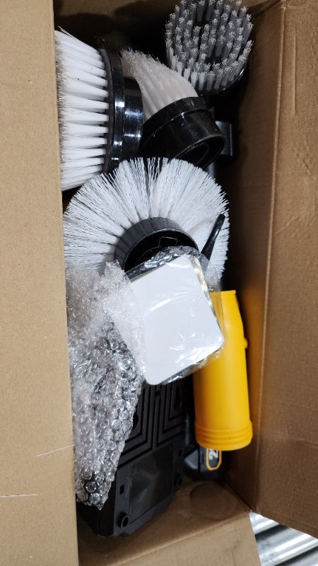 Photo 2 of 1000RPM Electric Spin Scrubber, 20V Cordless Cleaning Brush with Adjustable Extension Arm, 4 Replaceable Cleaning Heads, Hook and Gloves, 1 Hour Fast Charge, Waterproof - for Bathroom/Tub/Tile/Floor 1 Battery