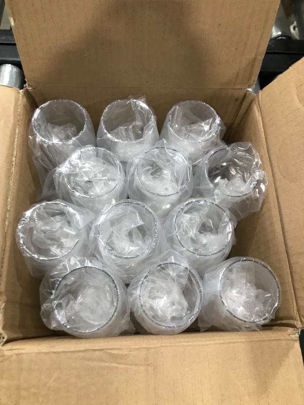 Photo 2 of 24 piece Stemless Unbreakable Crystal Clear Plastic Wine Glasses Set of 24 (10 Ounces) Clear 10.0 ounces