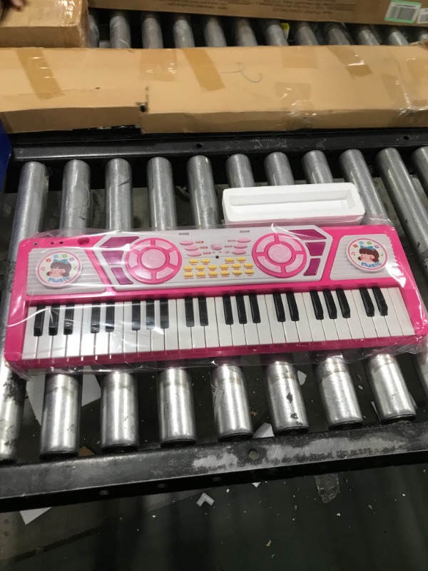 Photo 1 of BAOLI 49 Keys Kids Piano Keyboard with Microphone, Multifunctional Portable Electronic Piano Educational Musical Instrument Toy, Birthday Gifts for Beginner Children Toddler Boys Girls Age 3-6