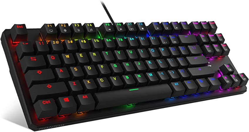 Photo 1 of TECWARE Phantom 87 Key Mechanical Keyboard, RGB led, Outemu Brown Switch
