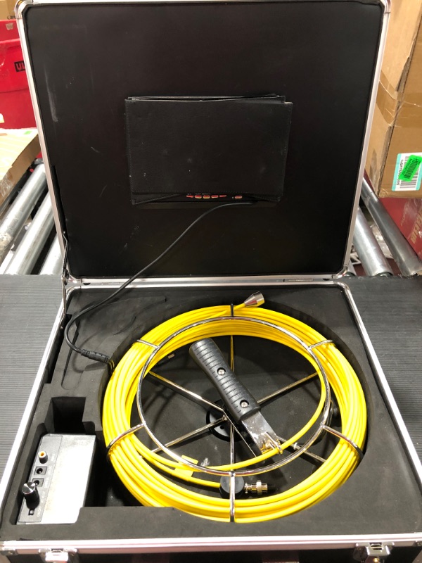 Photo 2 of ZYXYYDS Pipeline Detector,7inch Sewer Pipe Inspection Video Camera with Keyboard,DVR Sewer Pipeline Industrial Endoscope
