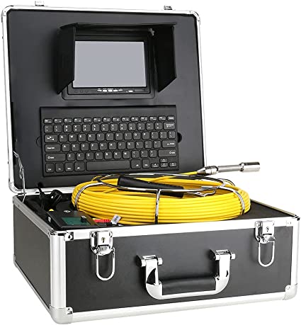 Photo 1 of ZYXYYDS Pipeline Detector,7inch Sewer Pipe Inspection Video Camera with Keyboard,DVR Sewer Pipeline Industrial Endoscope
