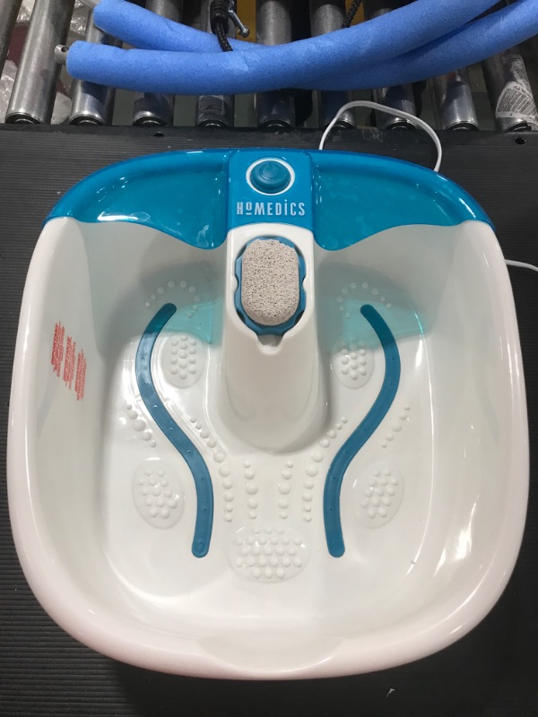Photo 1 of HoMedics Bubble Mate Foot Spa, Toe Touch Controlled Foot Bath with Invigorating Bubbles and Splash Proof, Raised Massage nodes and Removable Pumice Stone
