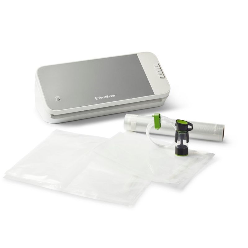 Photo 1 of FoodSaver VS2150 Vacuum Sealing System, Food Vacuum Sealer, White/Silver
